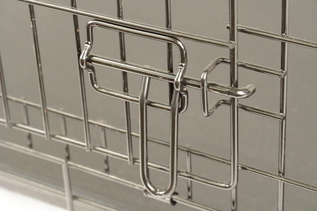 Extra Large Pet Cage Puppy Crate Carrier Double Door 42 in Black - FAULTY