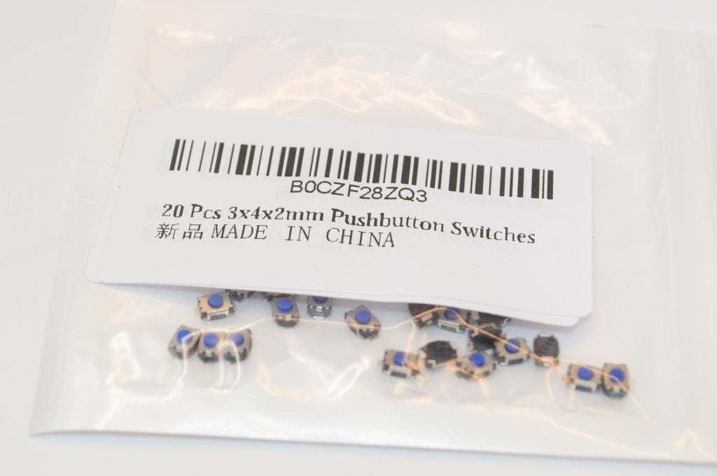 Micro Switch 3x4x2mm PCB Momentary Tactile Tact Micro Push Button DIP 2pin 20pcs