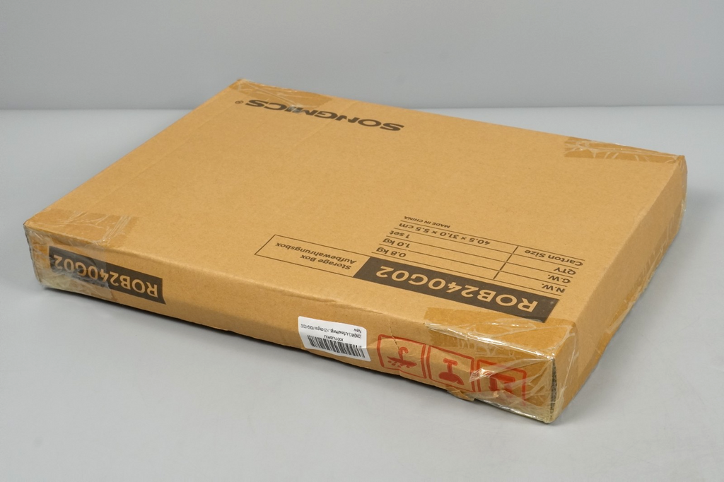 Storage Organisers Baskets 2pcs Wardrobe Partitions 40x30x25cm w 2 Handle, Clips