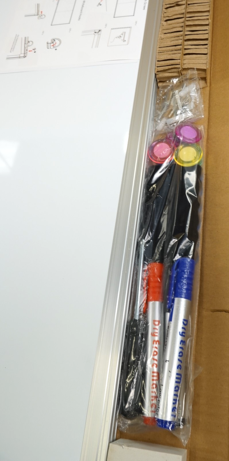 Magnet Whiteboard 150 x100 cm White Board for Wall Aluminium Frame Large