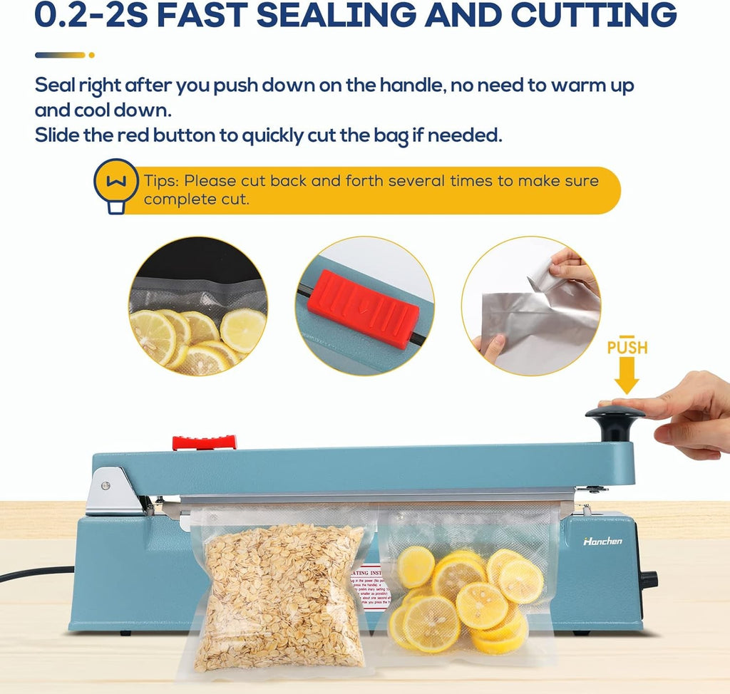 Heat Sealer Machine 300mm 400W Hanchen PFS-300C