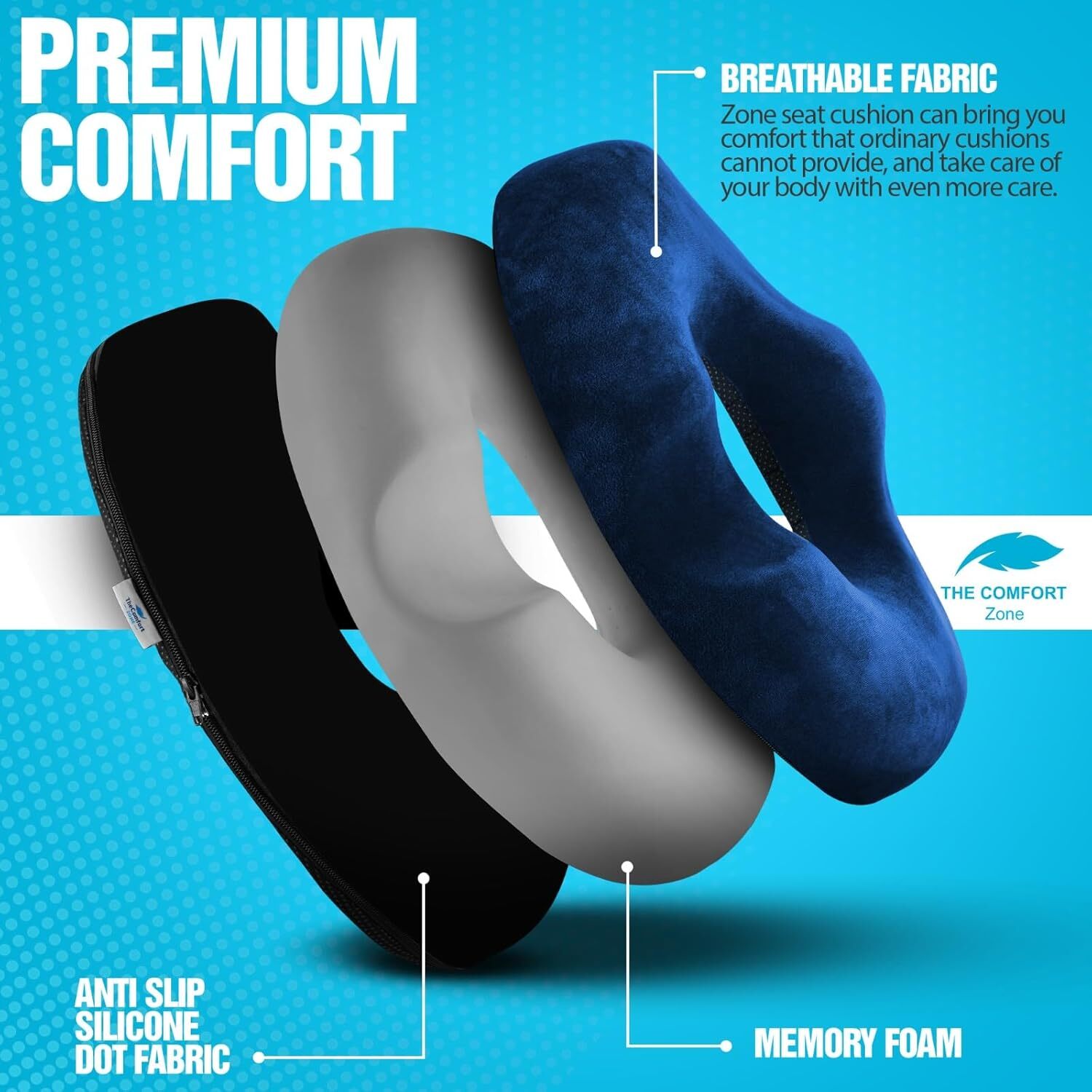Doughnut Cushion Coccyx Tailbone Pain Pressure Relief Orthopedic Donut USED
