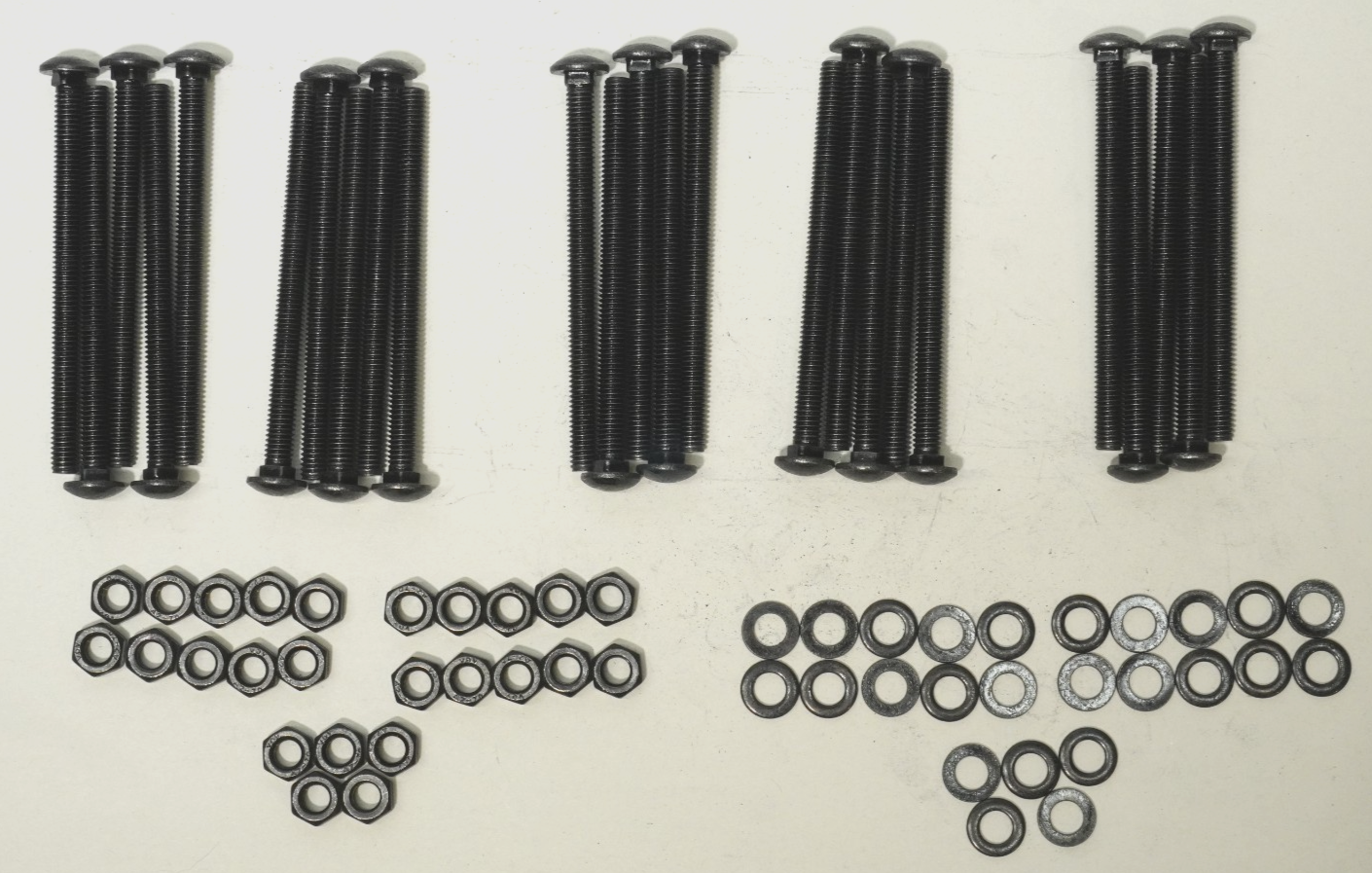 25x M6x80mm Carriage Bolts Square Neck 304 Stainless Steel with Nuts & Washers