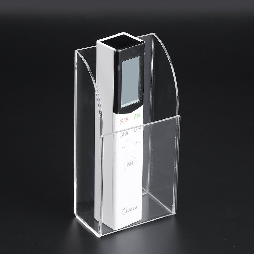 Clear Acrylic TV Remote Organizer Storage Box Wall Mount Media Organizer Storage