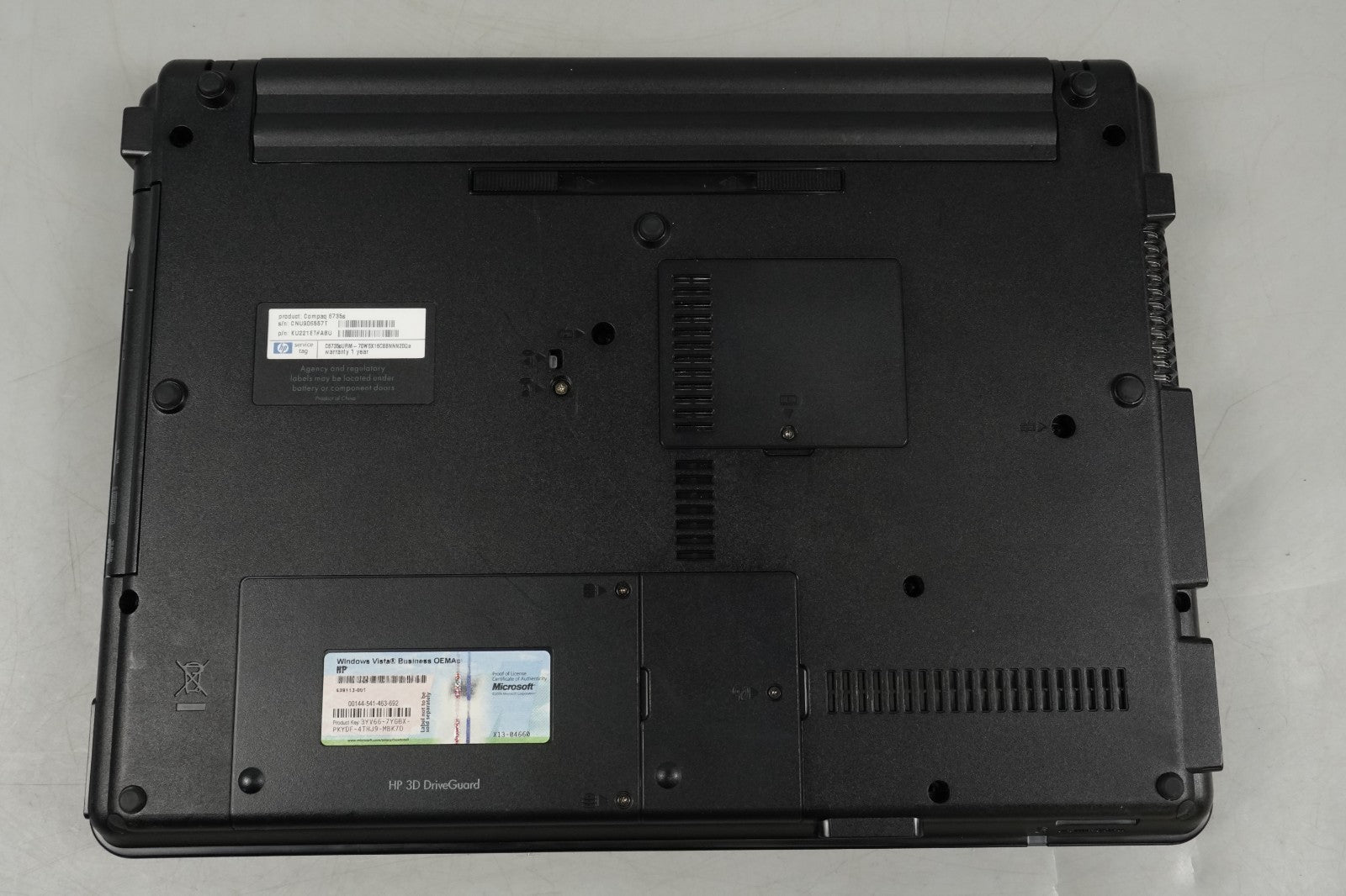 HP Compaq 6735s AMD Turino X2 Dual Core RM-70 2GHz 1GB RAM, NO SSD, Good Battery