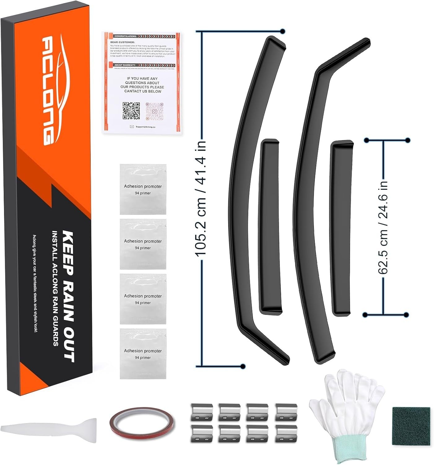 Wind Deflectors Rain Guards VW Golf MK7 MK8 Hatchback 5 Door 2012-2023 In-chanel