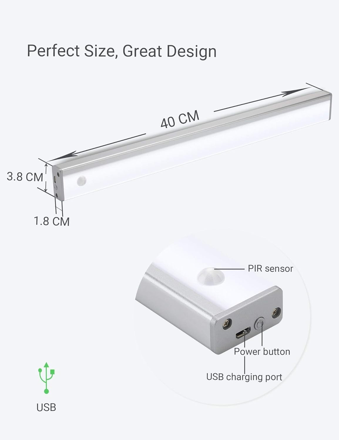 Automatic LED Light Wardrobe LED Wireless Under Cupboard Light