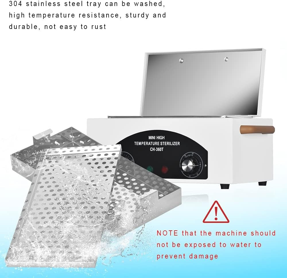 Heat Sterilizer w Timer f Metals / Ceramic Tools High Temperature Cleaning 220°C