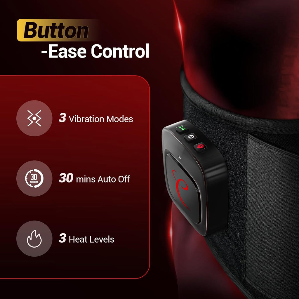 Heated Back Massager Cordless Infrared Heat Pad for Back with 3 Modes XXL