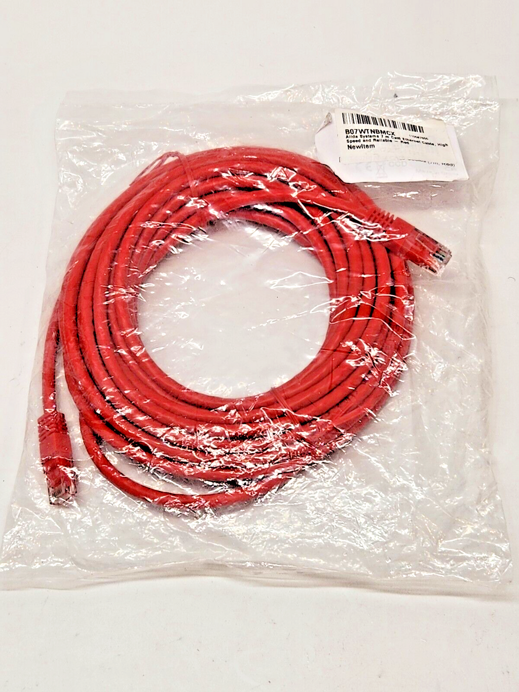 7m Alida Systems Cat6 Ethernet Cable, High Speed and Reliable - Red
