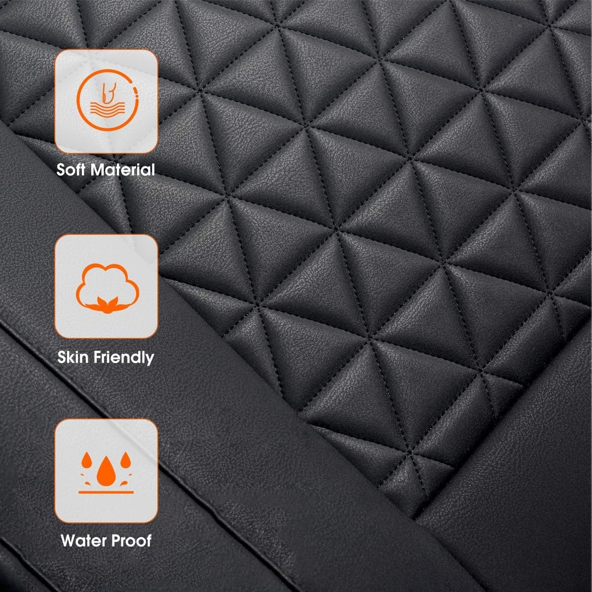 Heated Car Seat Cover Seat Cushion with Full Back Support and Heating Element