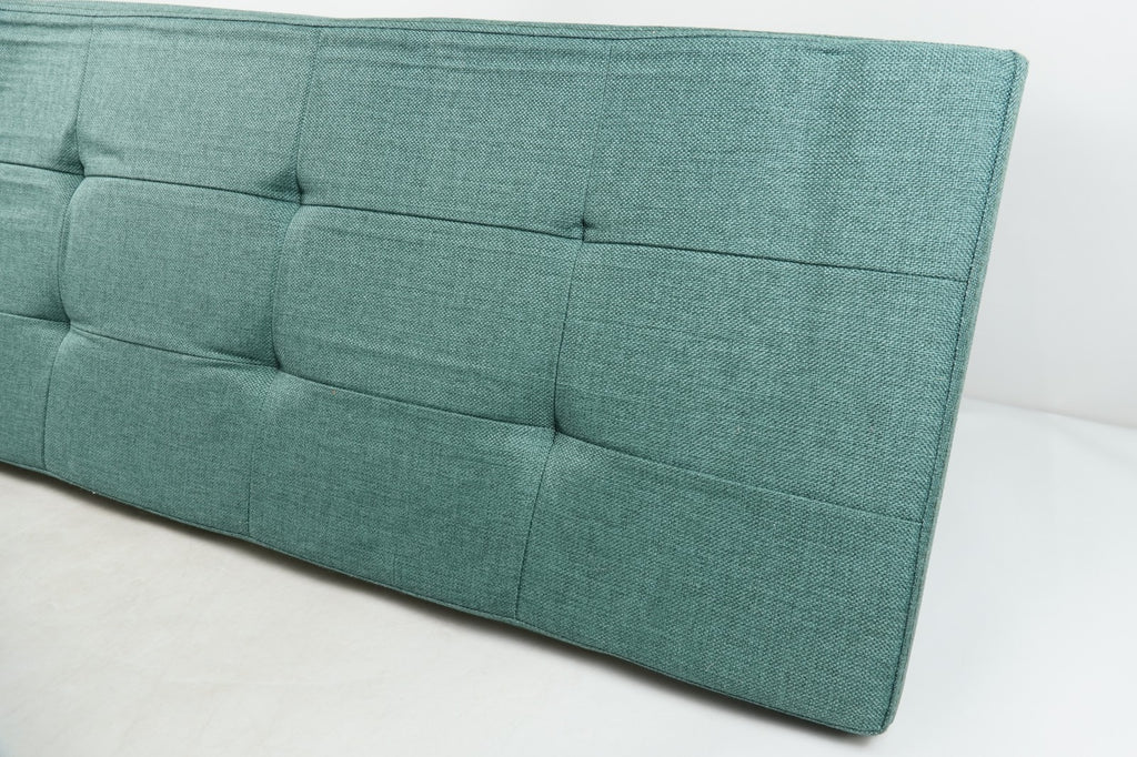 Storage Ottoman Bench 110cm Foot Rest Stool Linen Green