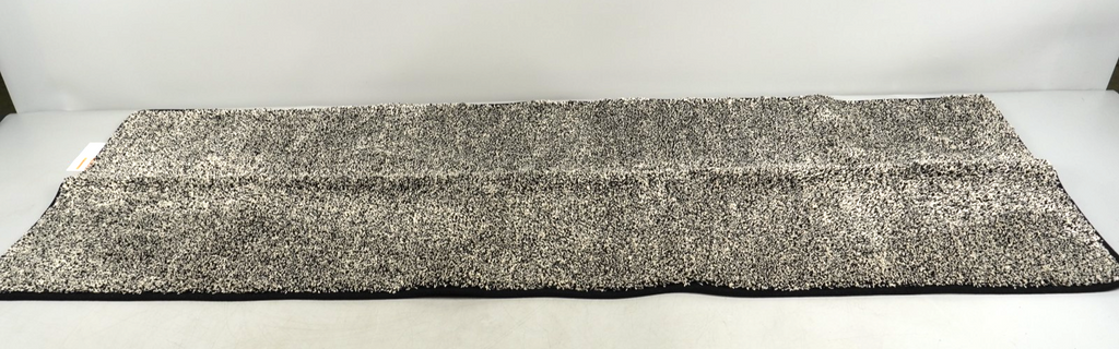 Fluffy Hallway Runner Rug Black White 50x150cm Kitchen Carpet Non Slip Washable