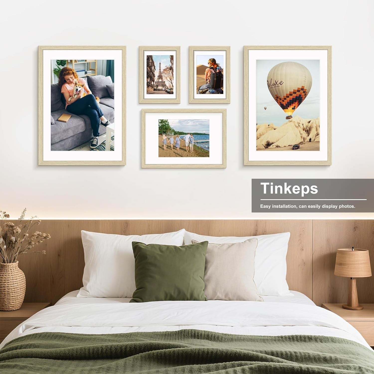 Photo Picture Frame A2 50x70cm 4pack Oak Photos Posters Adverts Plexiglass