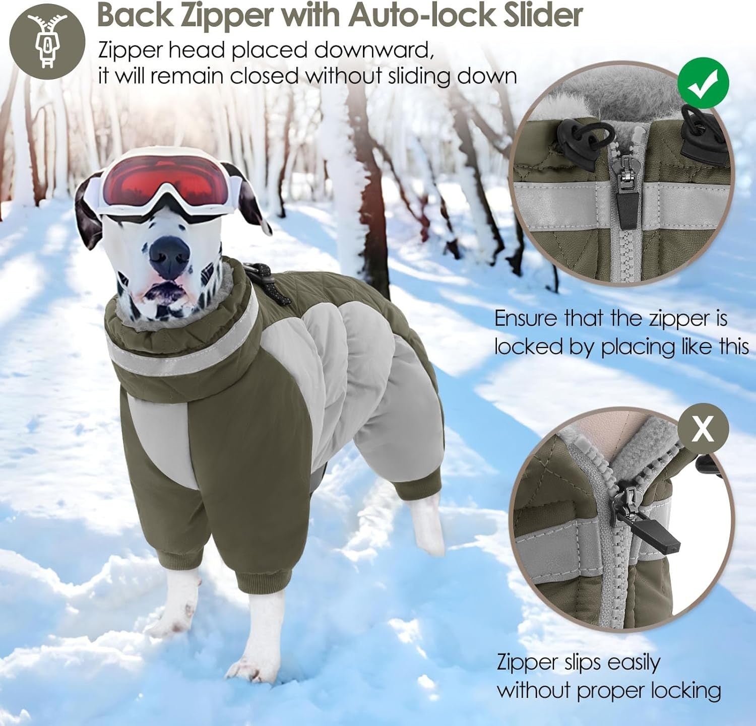 Dog Coat with Harness Warm Dog Windproof Winter Puffer Coat Fleece Small Dogs