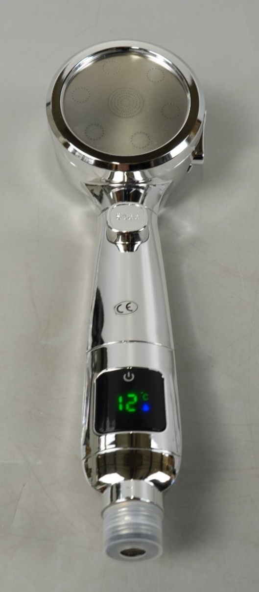 Shower Head Hard Water Filter with 4 Modes Water Temperature Display 1.5M Hose