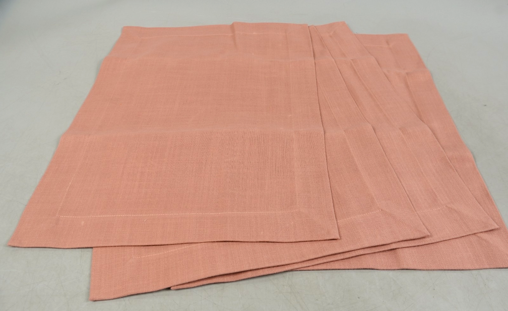 Linen Placemats Set of 4 Linen 14 x 19 Inch Blush Pink