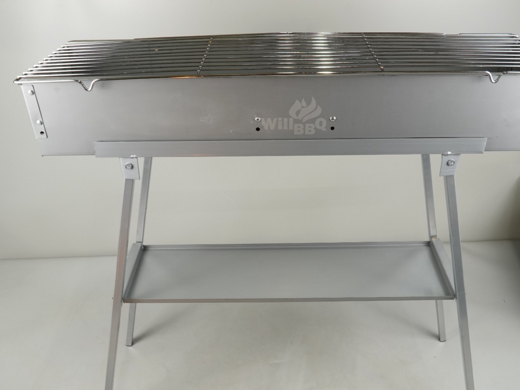 Portable BBQ Charcoal Grill Hibachi Steel BBQ WILLBBQ 31.6x7.1x5.1 inch