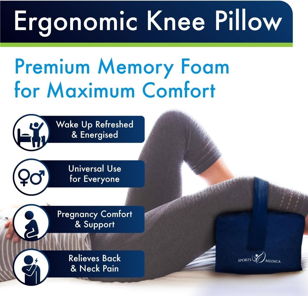 Memory Foam Knee Pillow Orthopedic Leg Pillow Sleeper cushion Sports Medica