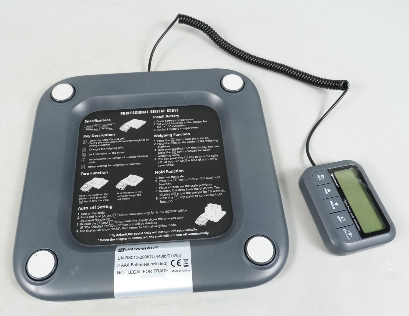 Professional Digital Postal Scale Weighing Scales 440lb/200kg