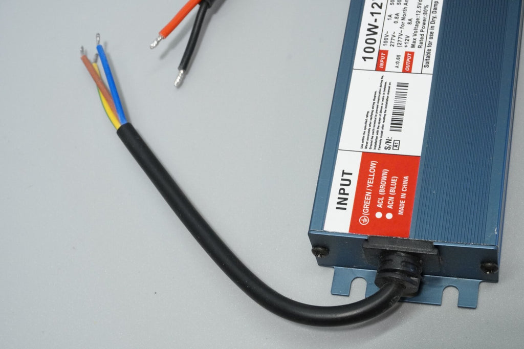 LED Driver 12V 100W 8.3A IP67 Waterproof Ultra Slim AC 240V to 12 V DC Constant