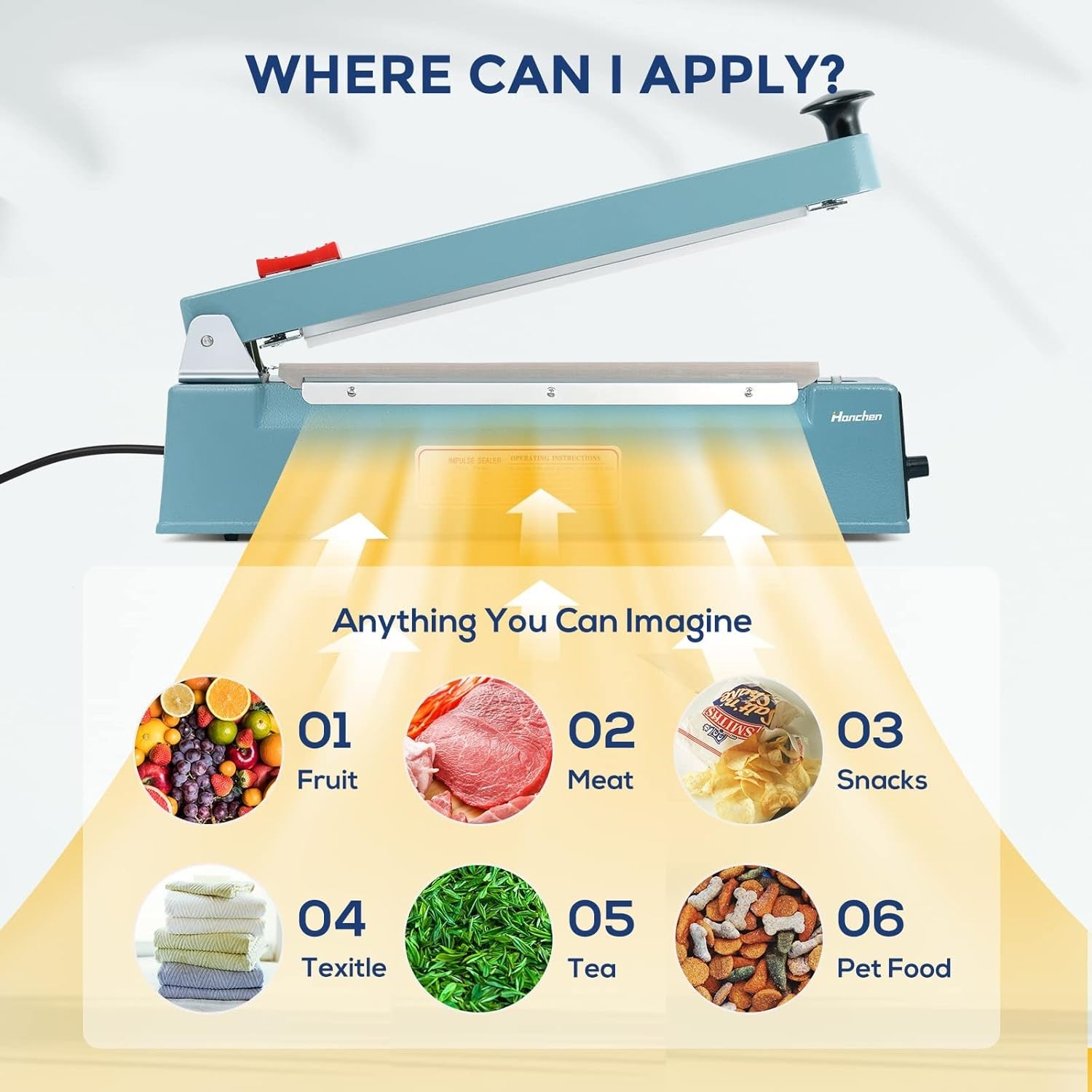 Heat Sealer Machine 300mm 400W Hanchen PFS-300C