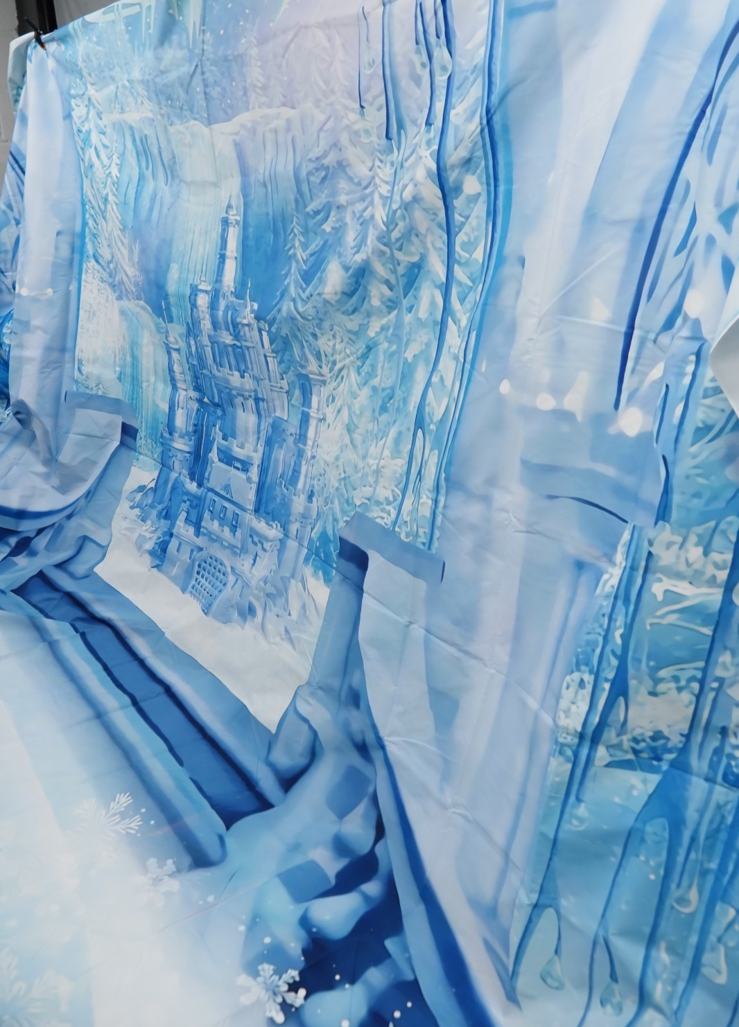 Frozen Photography Backdrop Winter Wonderland Background Photo Booth Prop 4.5-3m