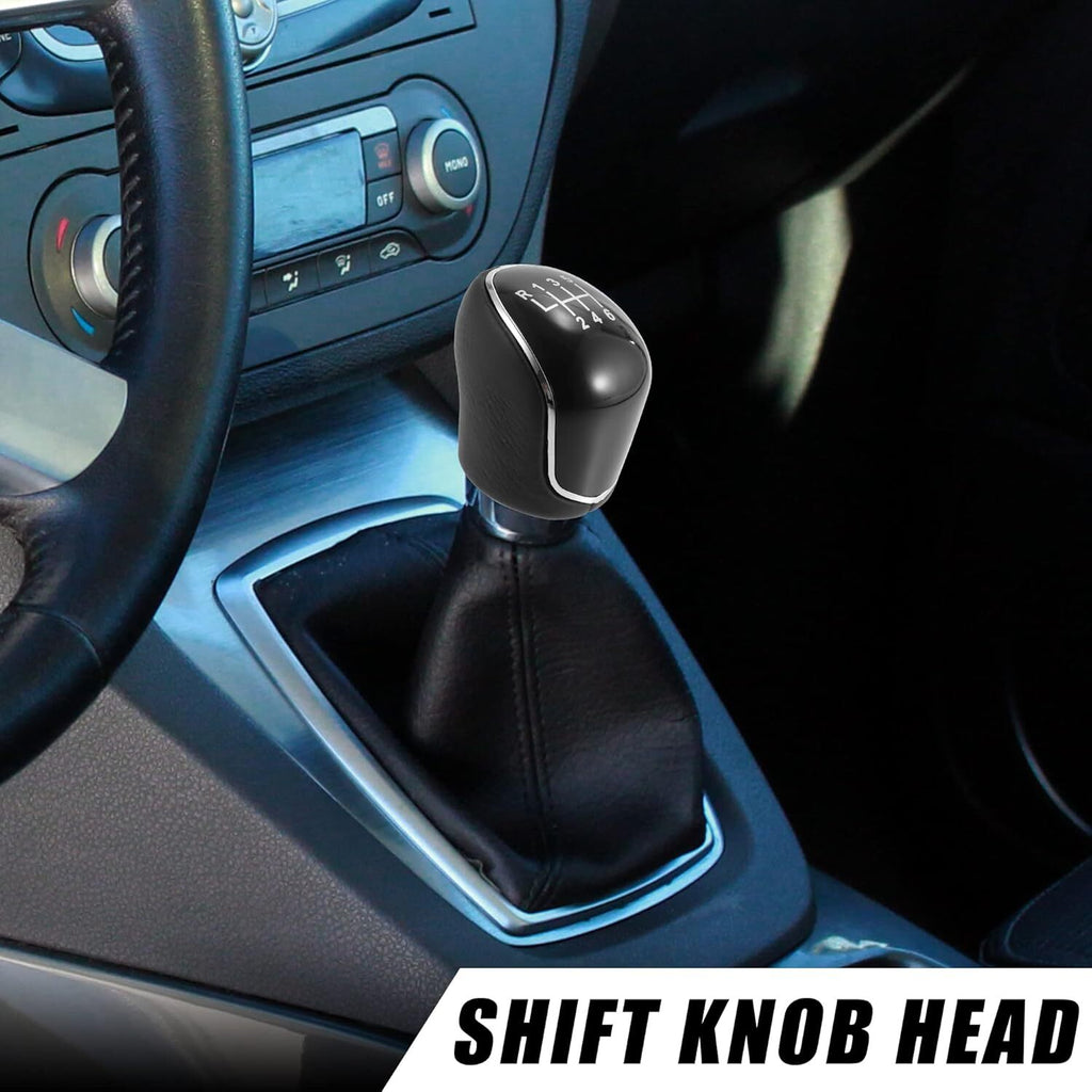 Ford Shift Knob Head for 6 Speed Manual Ford ABS Faux Leather Black