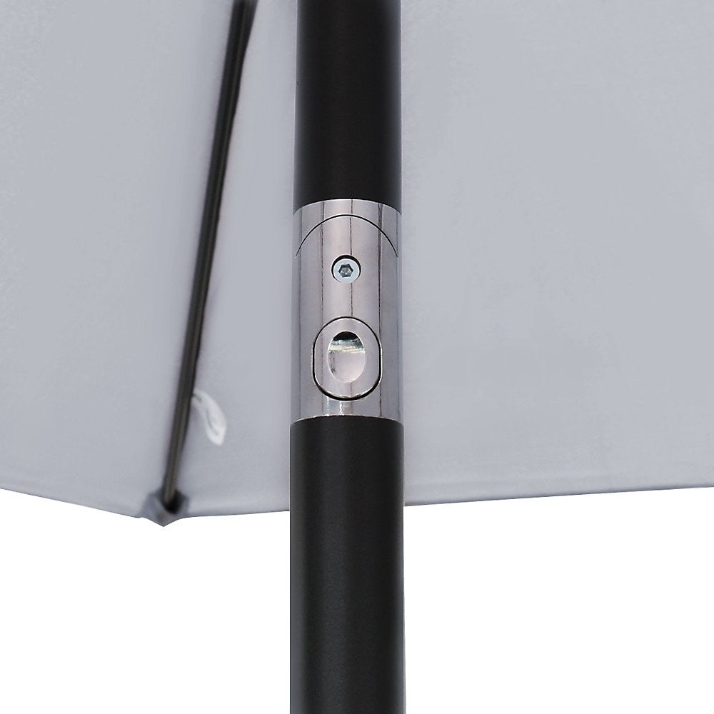 2.5M Grey Garden Parasol Sun Shade Umbrella SunDazeCrank Handle Tilt Mechanism