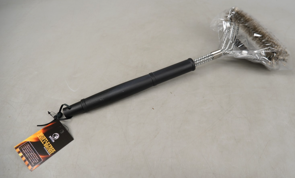BBQ Grill Brush With Scraper Mountain Grillers Bristle Free Grill Brush
