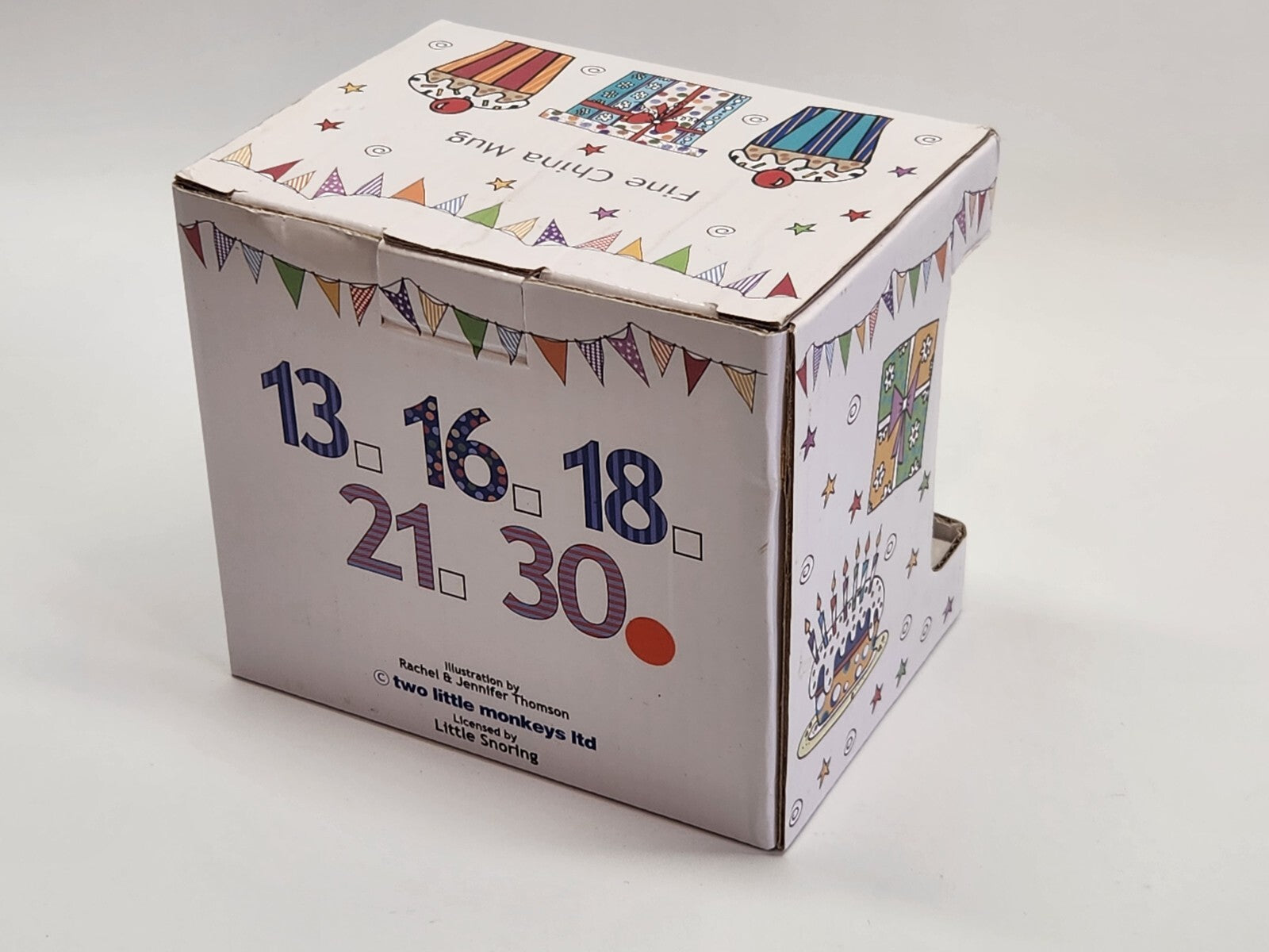 Happy Birthday 30yo Mug Fine Bona China Two Little Monkeys Little Snoring Mugs