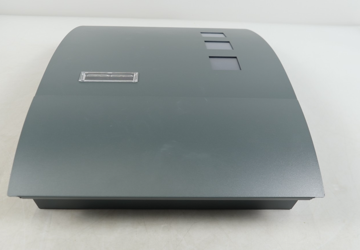 Post Box Steel Wall Mounted with Viewing Windows Name Slot 2 Keys Charcoal Grey