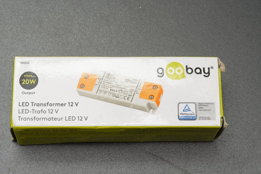 Goobay 30002 LED Transformer 12V DC 20W LED Driver Power Supply