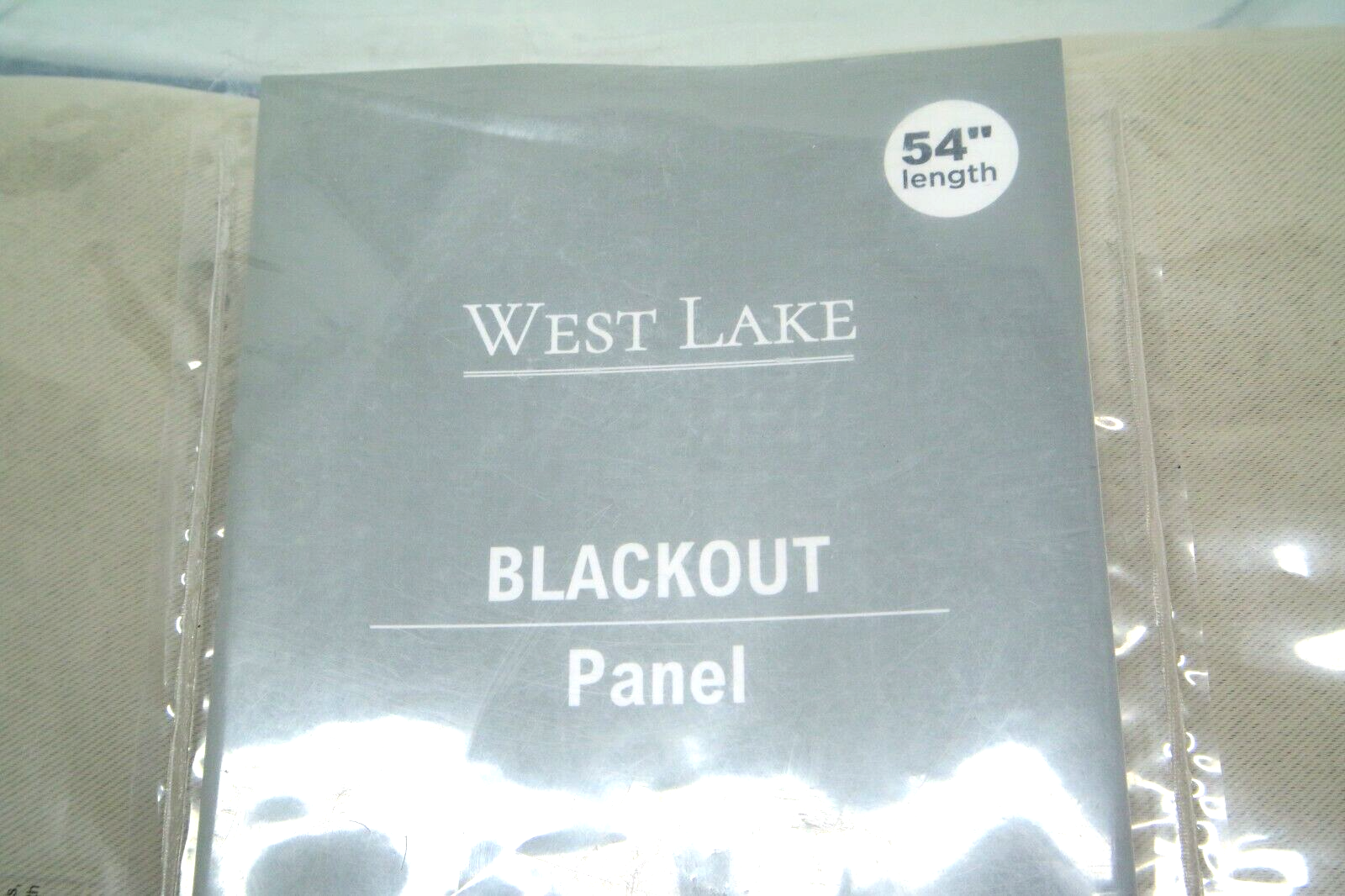 Short Beige Blackout Curtain Solid Putty NoiseReducing Thermal Insulating 46x54"