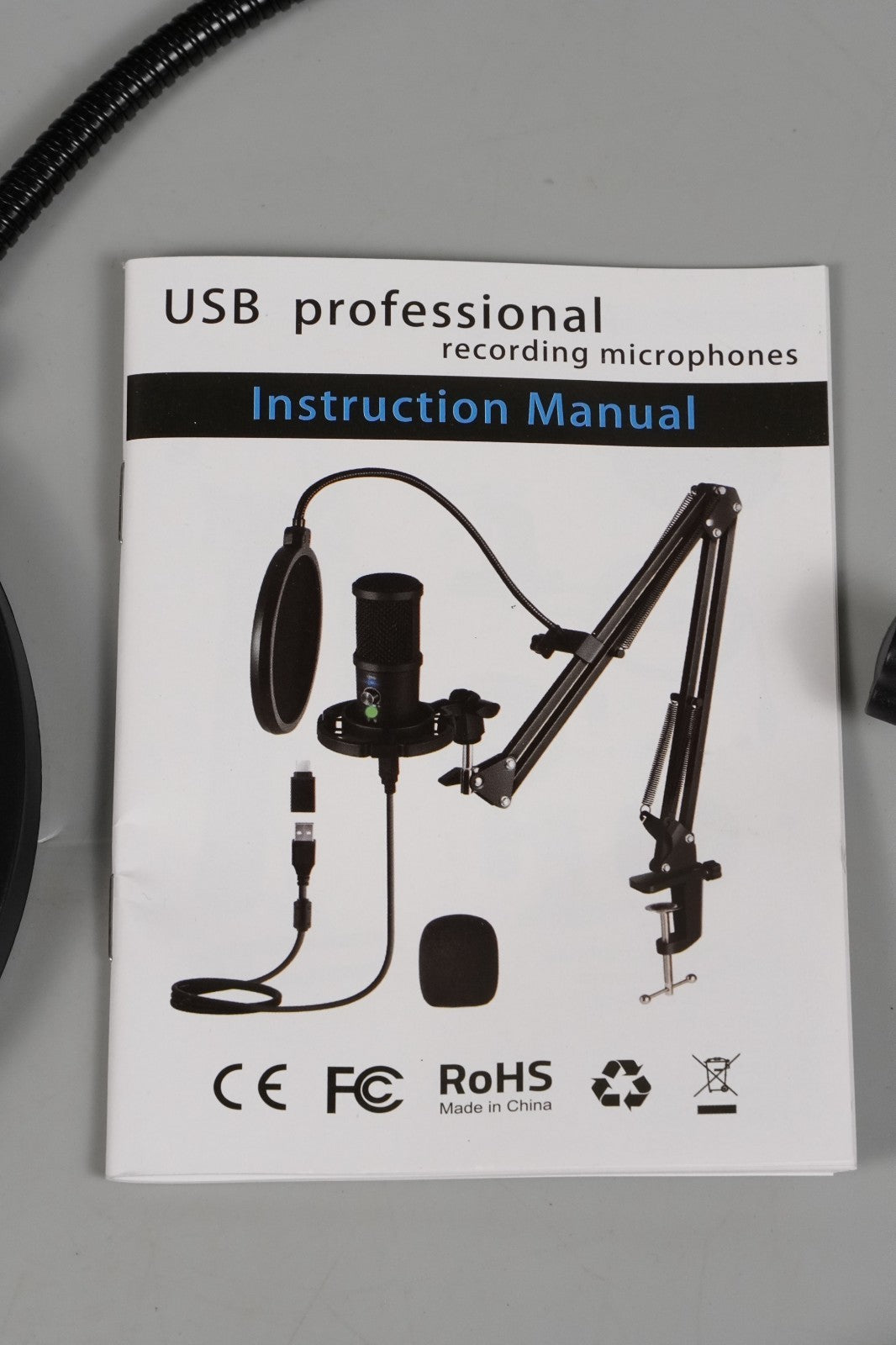 USB Condenser Microphone Microphone for PC Podcast with Mute Gaming Conference