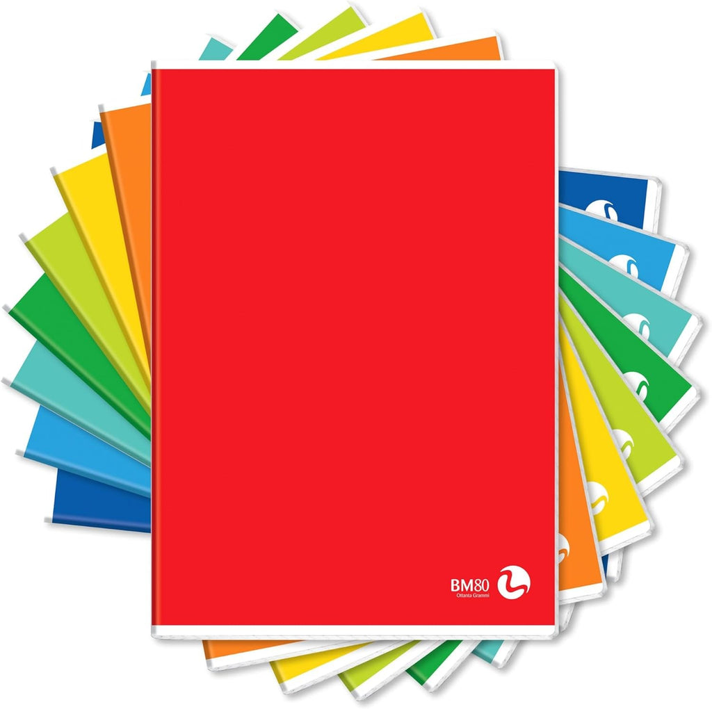 Ruling B A4 Notebook Stripes with Margins for 3rd Grade 80 g/m² Paper - 10 Pack