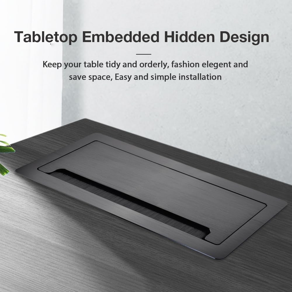Table Power Socket Tabletop Multimedia Connectivity Box f Conference Room