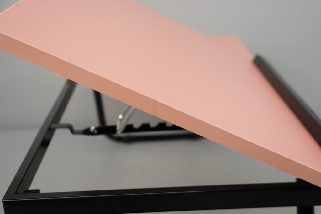 Adjustable Laptop Table with Cup Slot Portable Laptop Stand Bed Table Pink