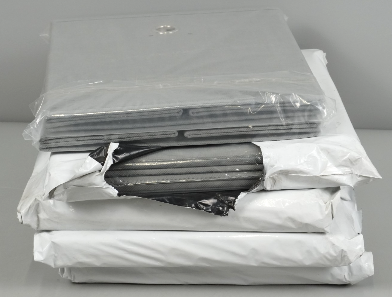 Fabric Cube Storage Boxes 2 pcs Foldable 26x27x28cm Grey