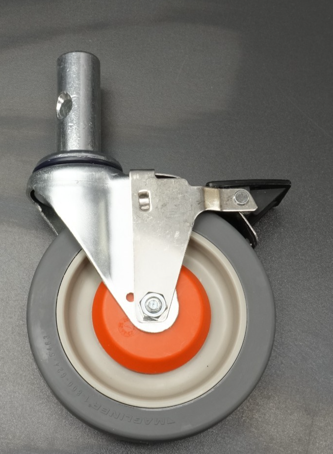 5" x 1-1/4" Polyurethane Replacement Swivel Caster with Brake Magliner 131020B