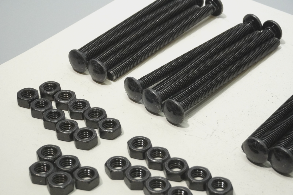 25x M6x80mm Carriage Bolts Square Neck 304 Stainless Steel with Nuts & Washers