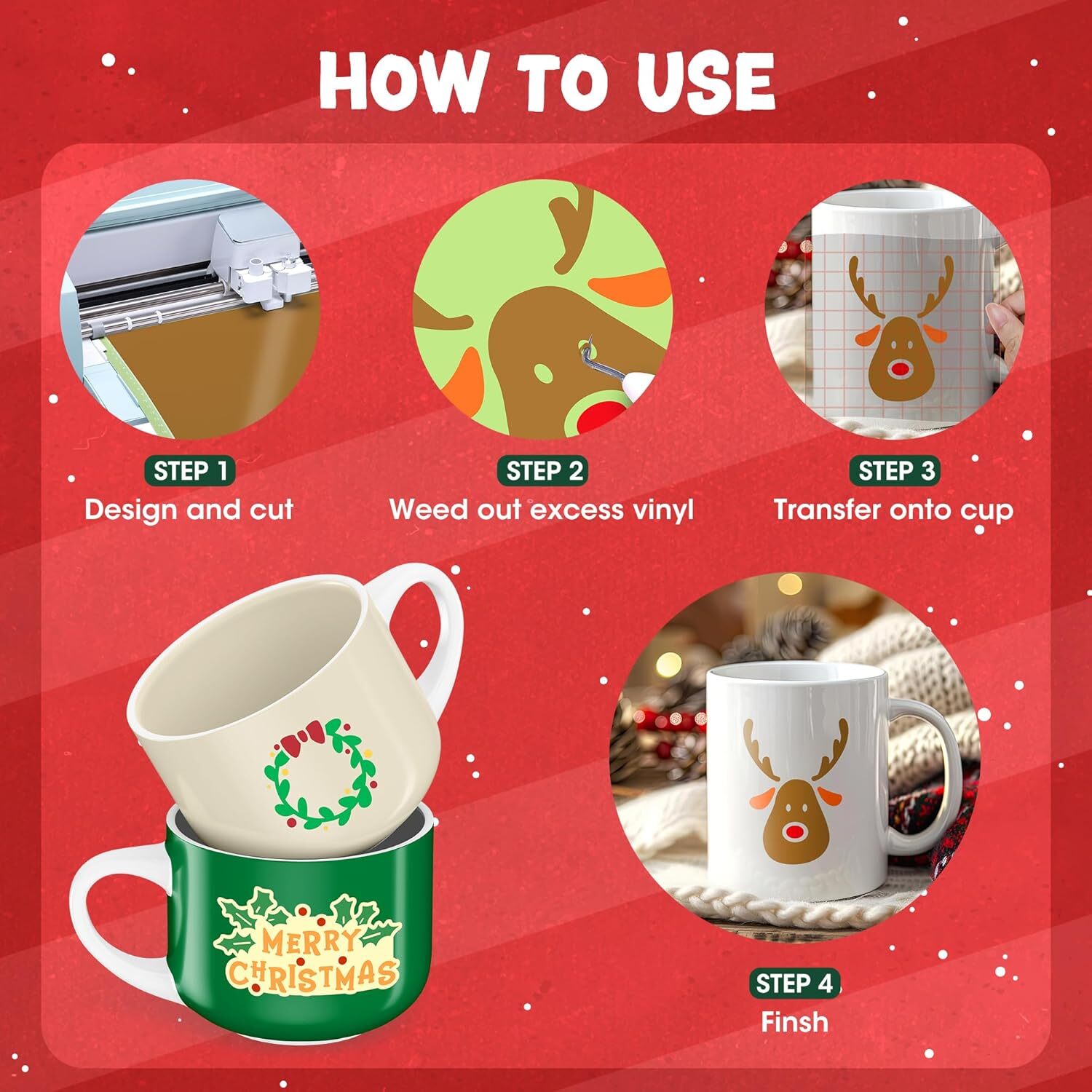 Glossy Black Vinyl Self-adhesive 12" x 10ft x 2pcs for Cricut / Cutterplotters