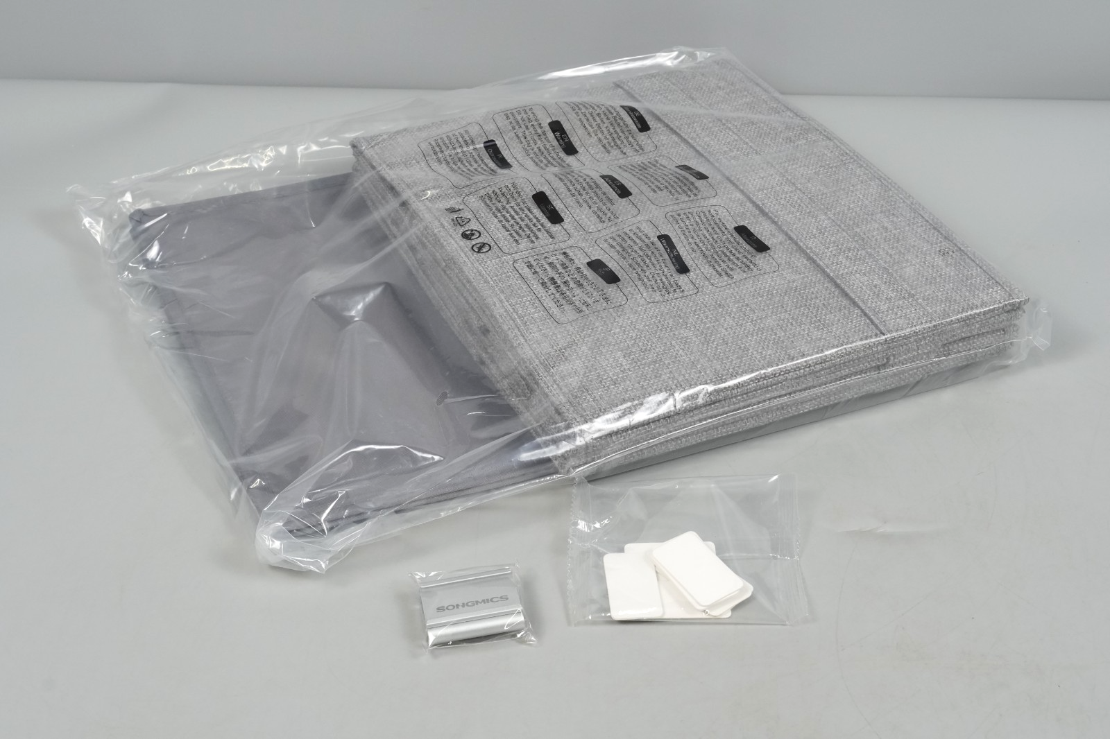 Storage Organisers Baskets 2pcs Wardrobe Partitions 40x30x25cm w 2 Handle, Clips