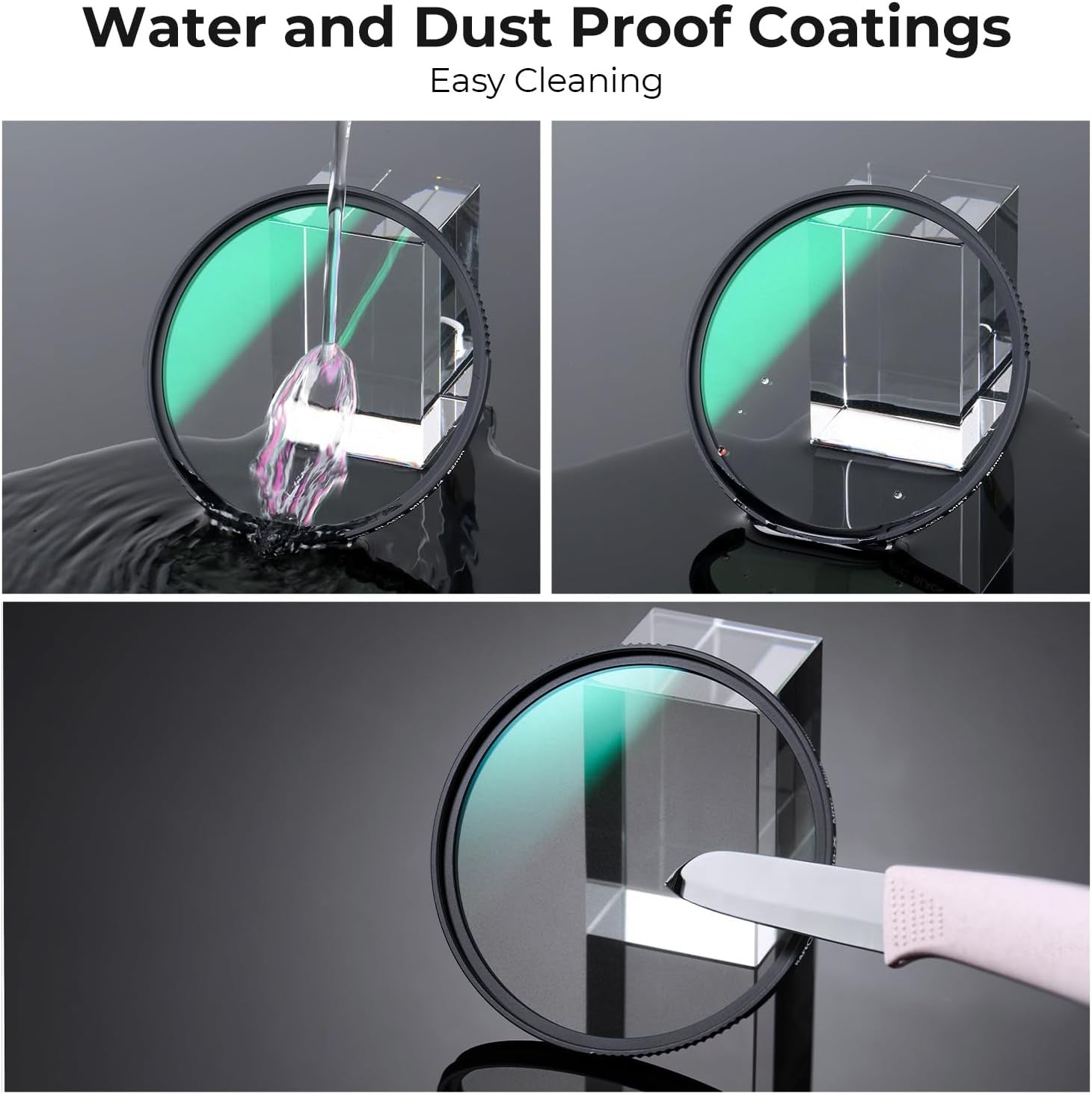 55mm 1/4 Black Diffusion Mist MRC Filter w Cap Soft Glow KentFaith K&F Concept