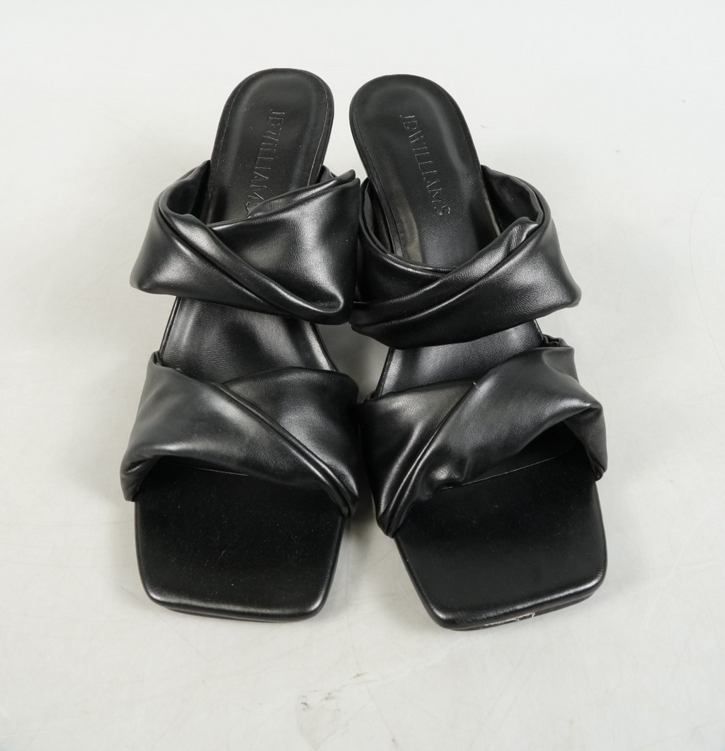 UK 7 Black Two Bar Mule Heels Wide Fit (E) JD Williams Slip-On Heels EU 40