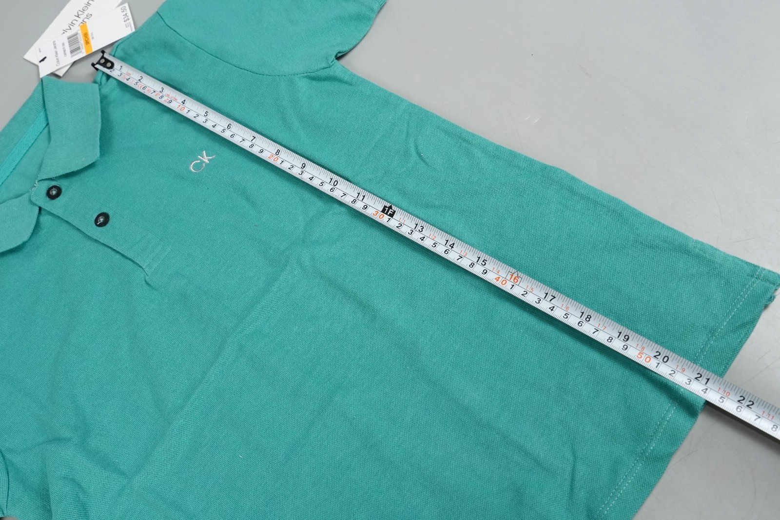 Calvin Klein Kids Polo T-Shirt Turquoise Size: Kids S (7-8yo) Short Sleeve