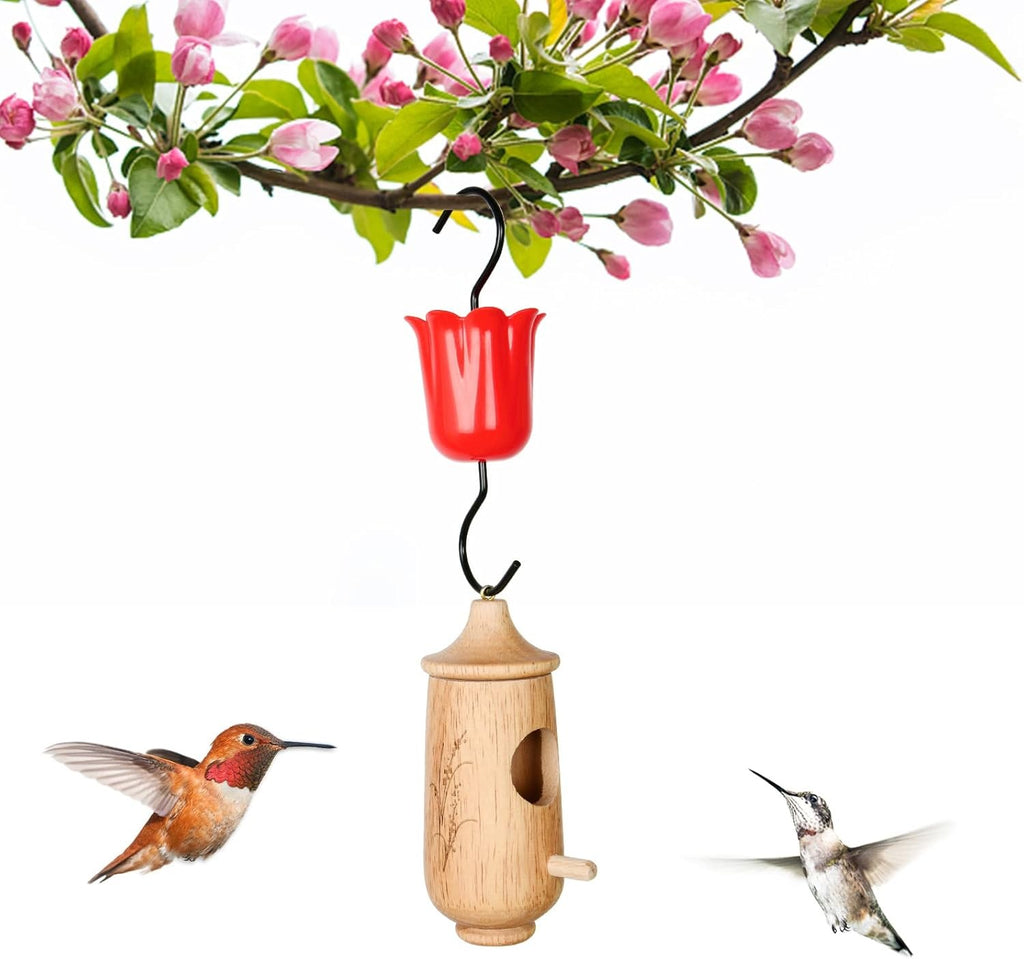 Hanging Hummingbird House Feeders f Outdoors Wooden Garden Ornament Bird Nesting