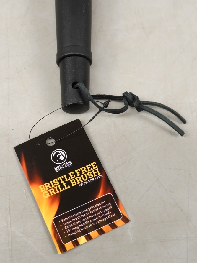 BBQ Grill Brush With Scraper Mountain Grillers Bristle Free Grill Brush