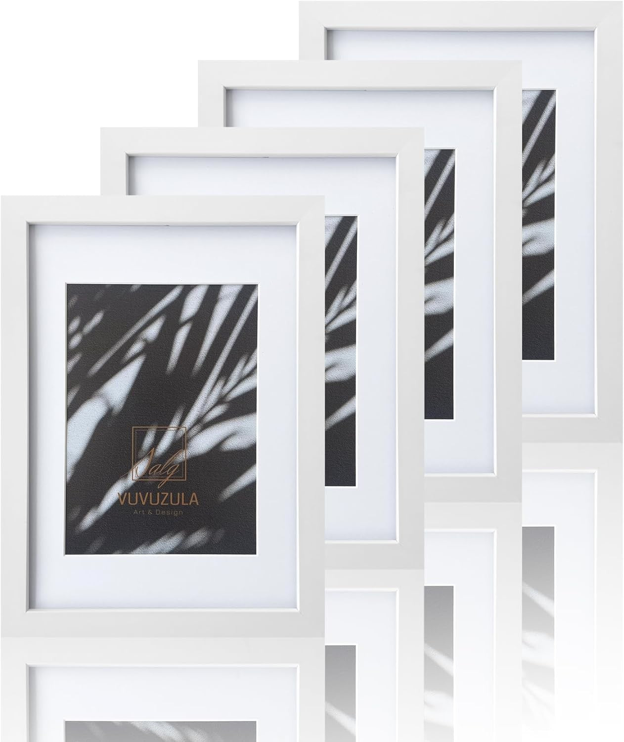 A4 White Photo Frames 4 pack Picture Certificate Frame w Mount for A5 Photos