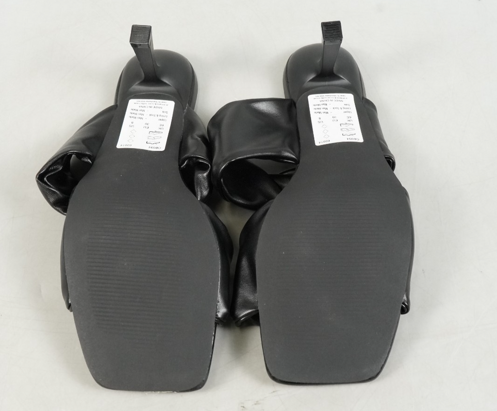 UK 6 Black Two Bar Mule Heels Wide Fit (E) JD Williams Slip-On Heels EU 39